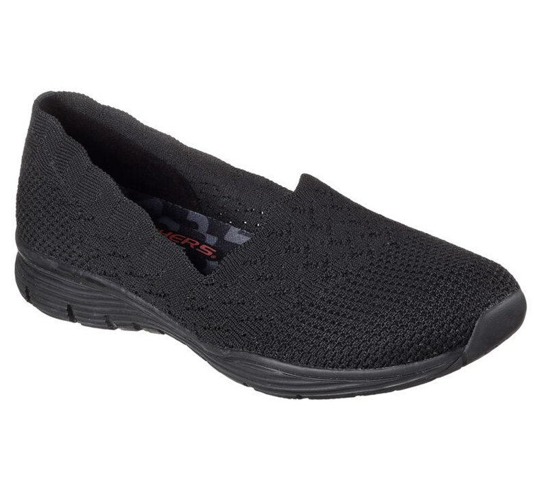 Skechers Seager - Stat - Womens Slip On Shoes Black [AU-TJ5044]